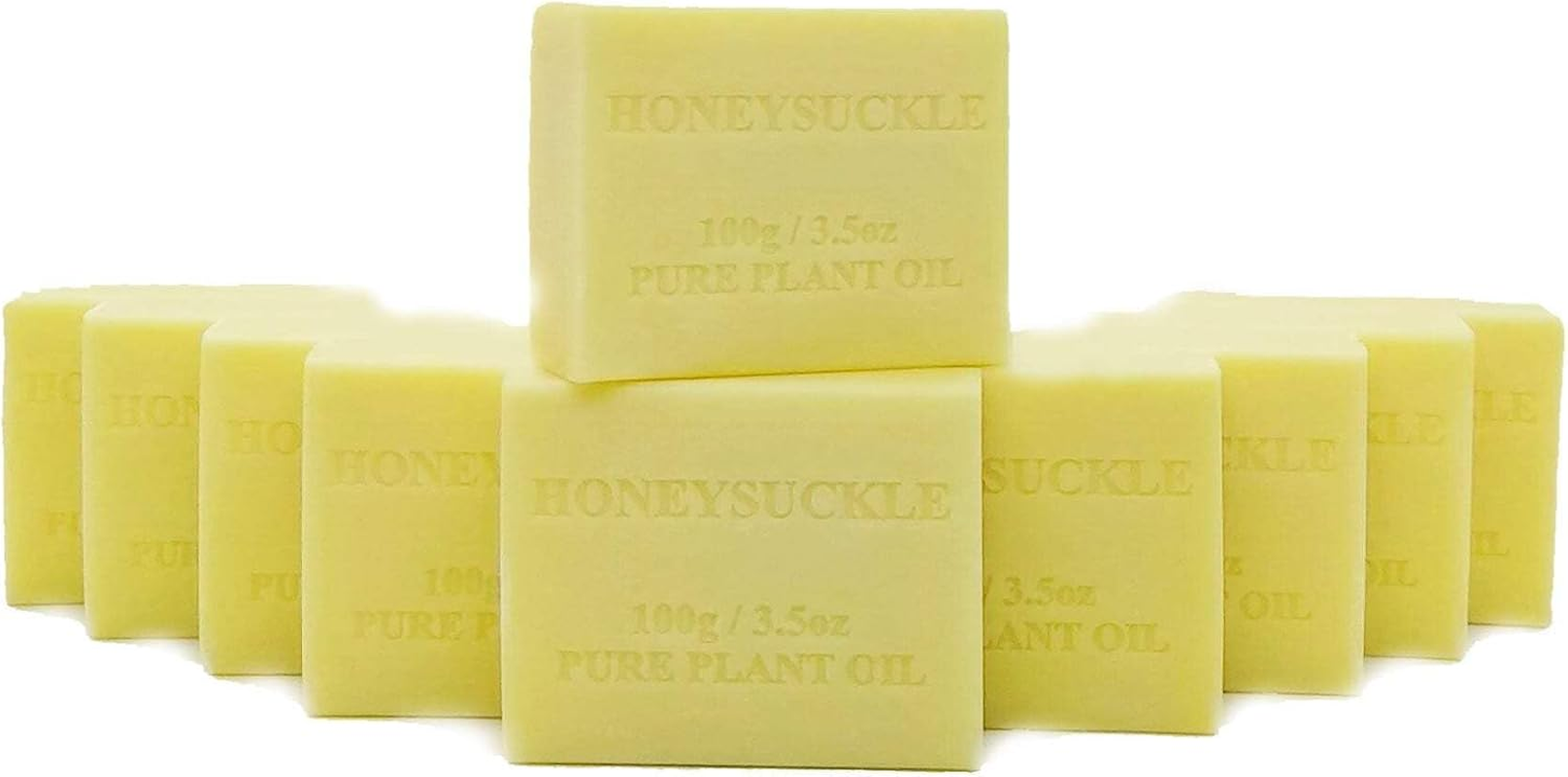 10X 100G Plant Oil Soap Honeysuckle Scent Pure Vegetable Base Bar Australian image number 1