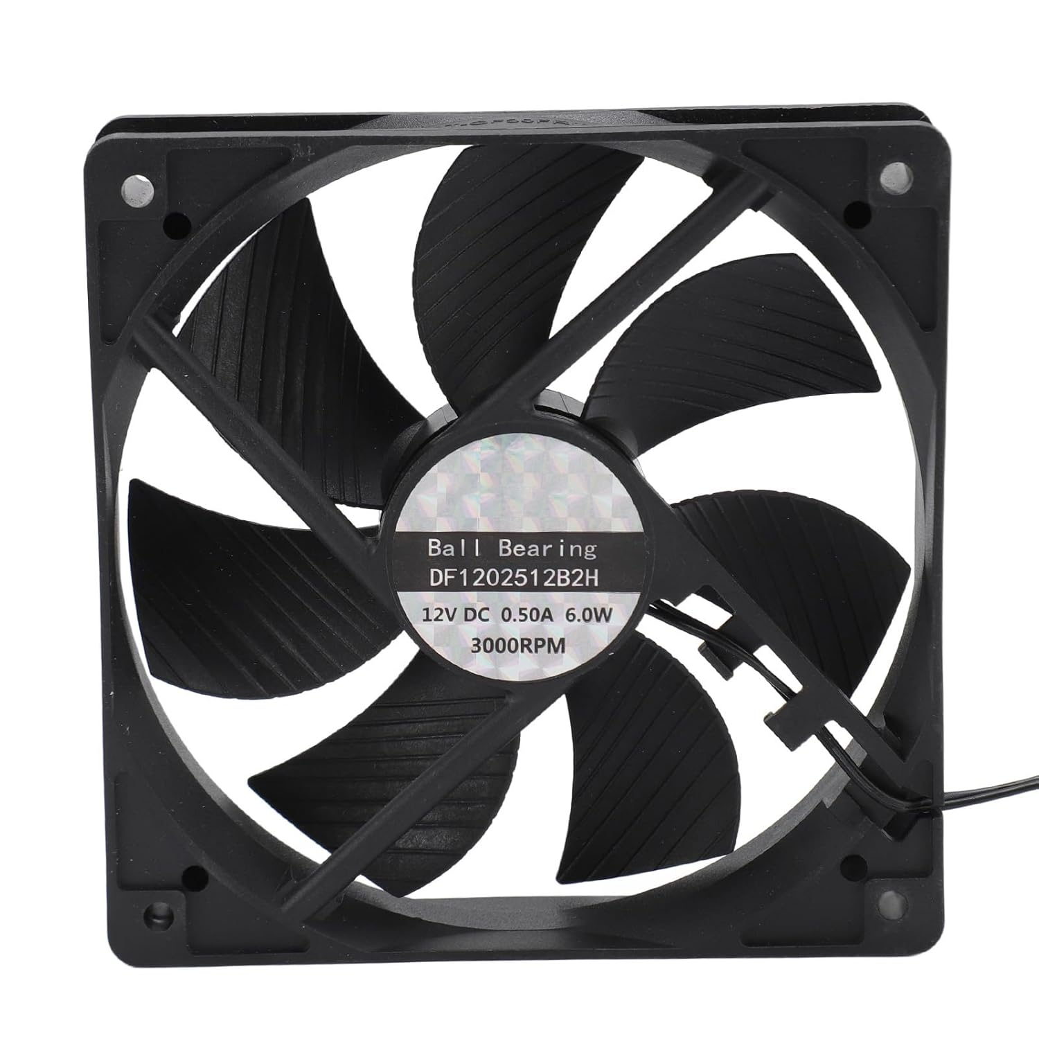 Yduupxe Double Ball Bearings Dual Ball Bearing Computer Case Fan 120X120X25Mm High Accuracy PC Exhaust Cooling Fan 3000RPM 2Pin Case Cooler image number 3