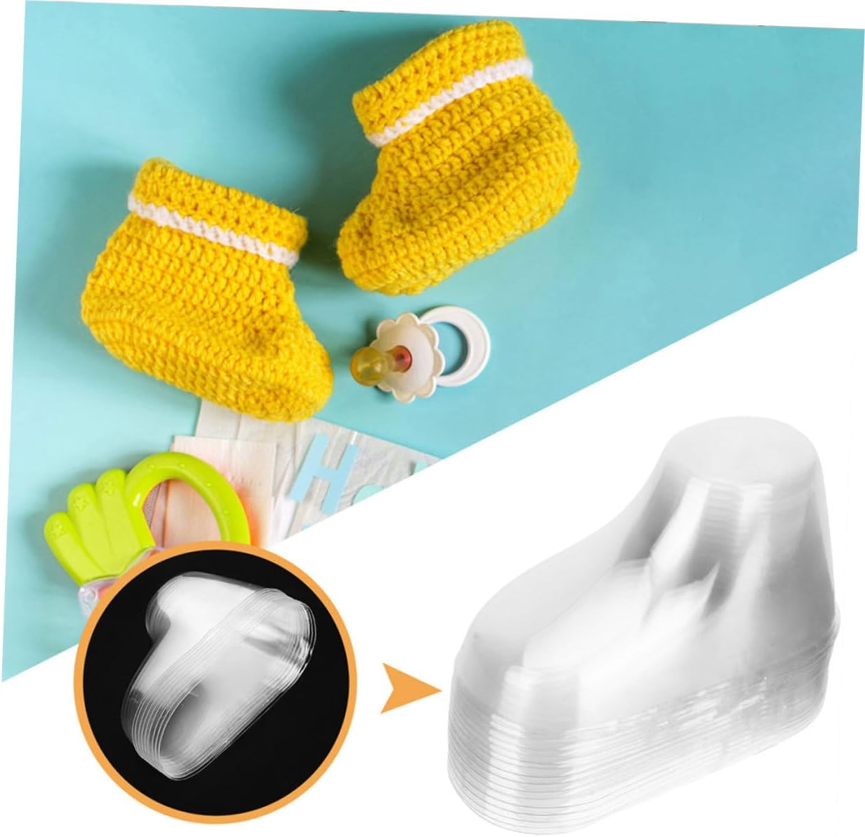 PRETYZOOM 100Pcs Boys and Girls Foot Model Shoe Display Stands for Socks Slippers Boy Girl Shoes Booties image number 3