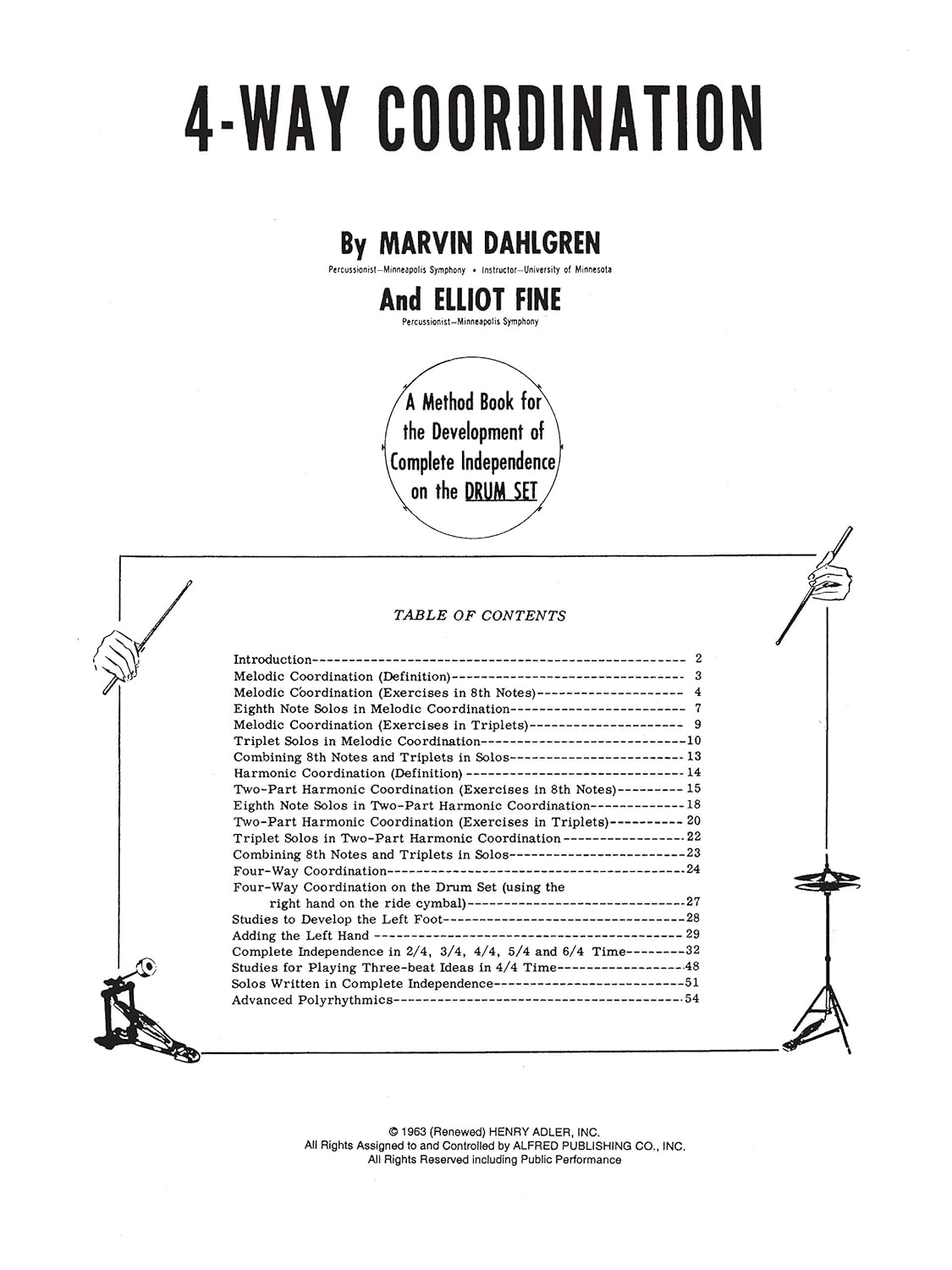 4-Way Coordination: a Method Book for the Development of Complete Independence on the Drum Set image number 3