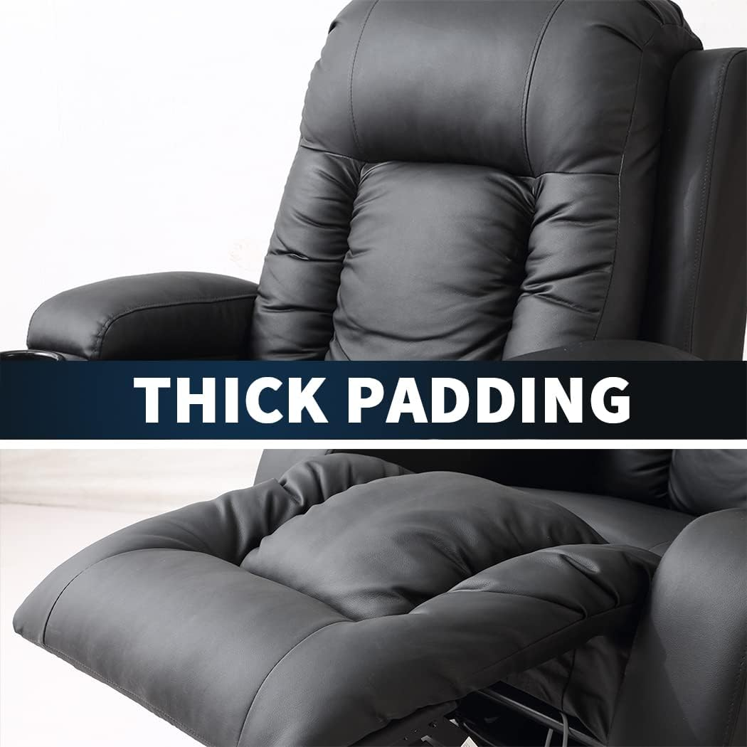 Levede Electric Recliner Chair Massage Chairs with Remote Control,Pu Leather Lounge Back Heated Sofa,Recliner,8 Points,5 Modes,Timer,Adjustable Lounge Sofa Chair for Living Room,150Kg Load
