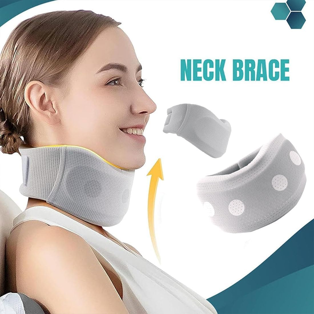 Painkil Neck Brace, Neck Brace for Sleeping, Neck Brace for Neck Pain and Support for Women, Soft Neck Brace Cervical Collar, Neck Traction Device (M-For Women,1Pcs)