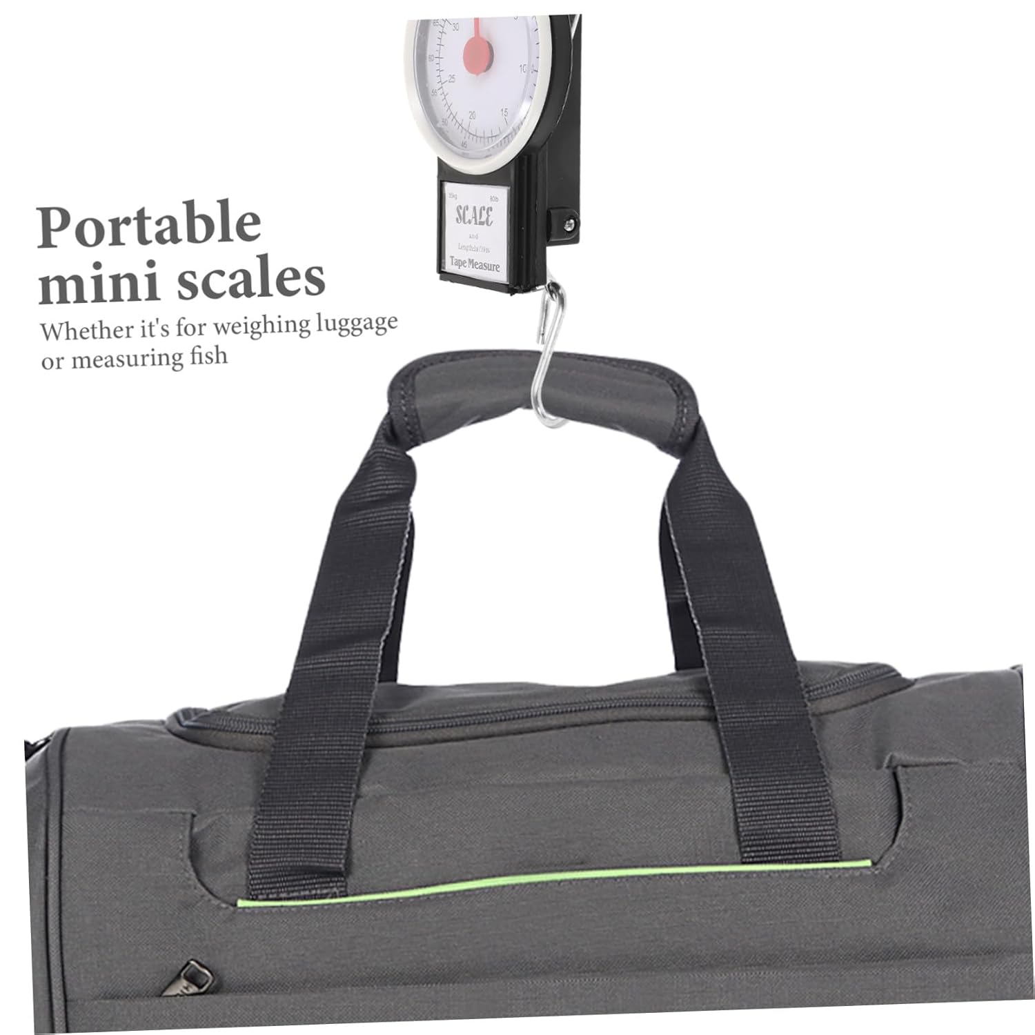 ABOOFAN Portable Hanging Luggage Scale Heavy Duty Spring Hook Design for Travel Suitcase Fishing Outdoor Use Compact Handheld Weighing Tool image number 1