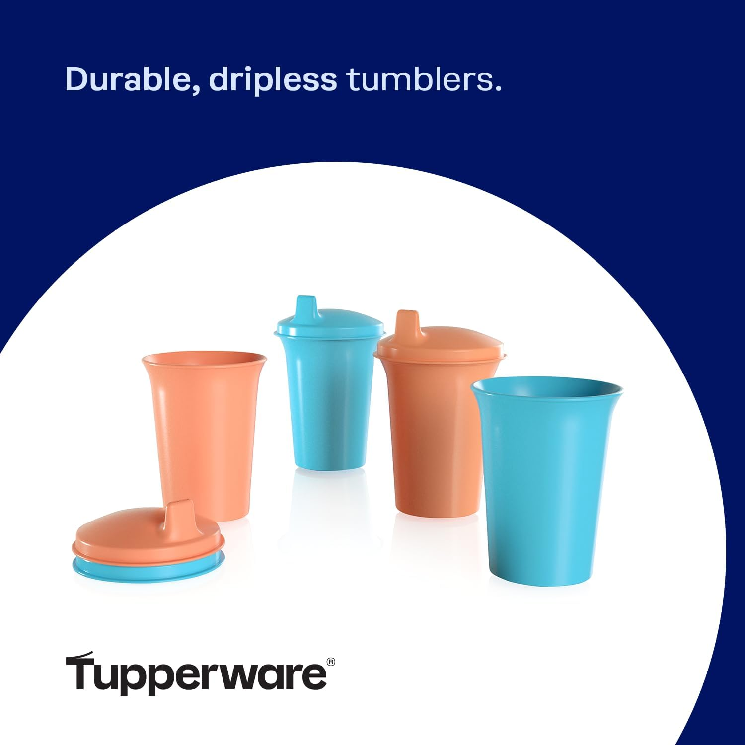 Tupperware Bell Tumblers & Sipper Seal Set - Dishwasher Safe & BPA Free