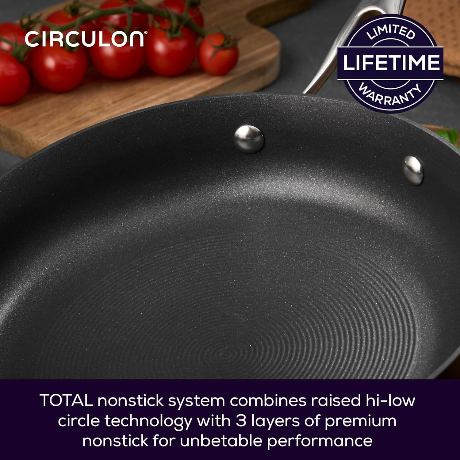 Circulon Style Hard Anodised Sauteuse, 27Cm/3.8L, Black image number 6