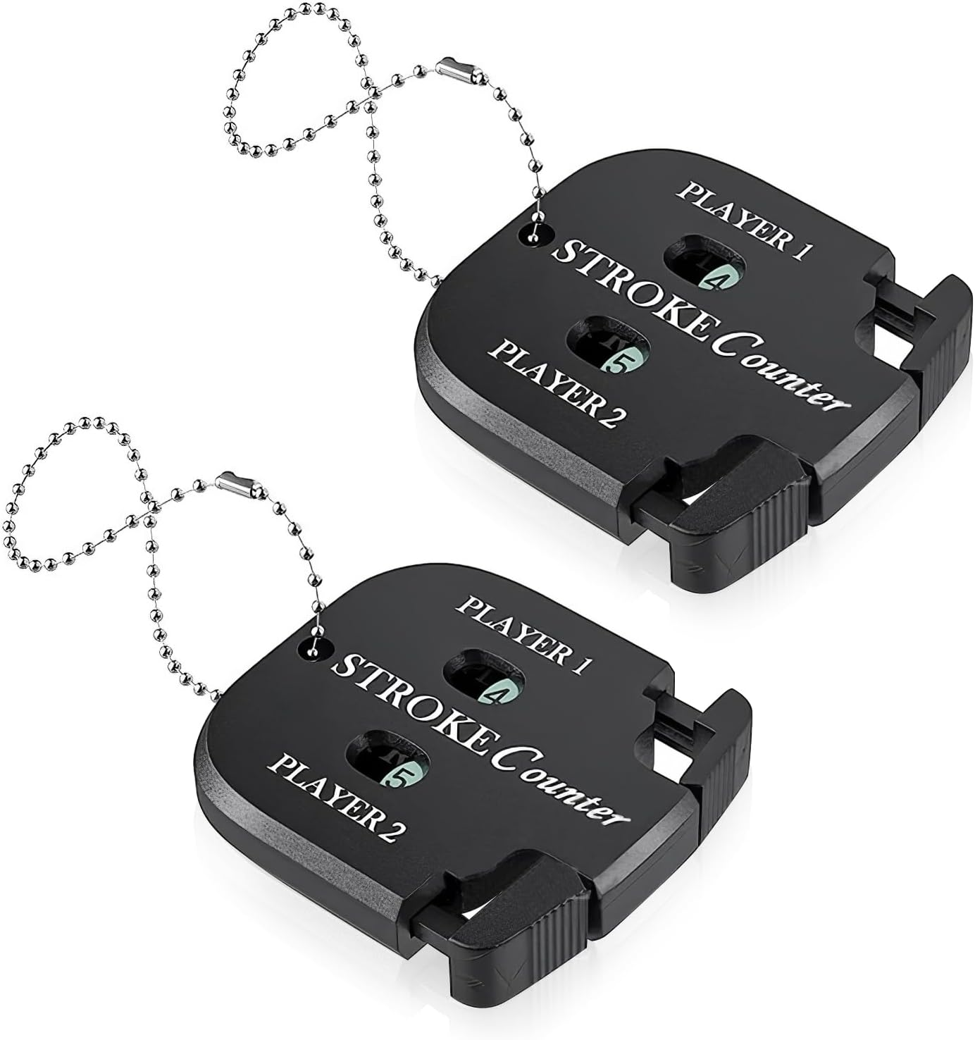 2 Pcs Mini Golf Stroke Counters, Two-Digit 2 Players Manual Clicker with Reset Key and Keychain, Portable Golf Score Keeper Tool for Golfers Accurate Outdoor Sports Scoring, Easy-To-Carry Pocket Size image number 3