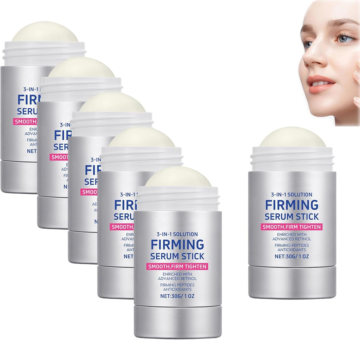 Collagen Peptide Firming Serum Stick, Retinol Correxion Cream, Collagen Serum for Face, Plumps and Firms Skin, Advanced Wrinkle-Reducing Crea for All Skin Types, Tighten and Firm Face (2Pcs)