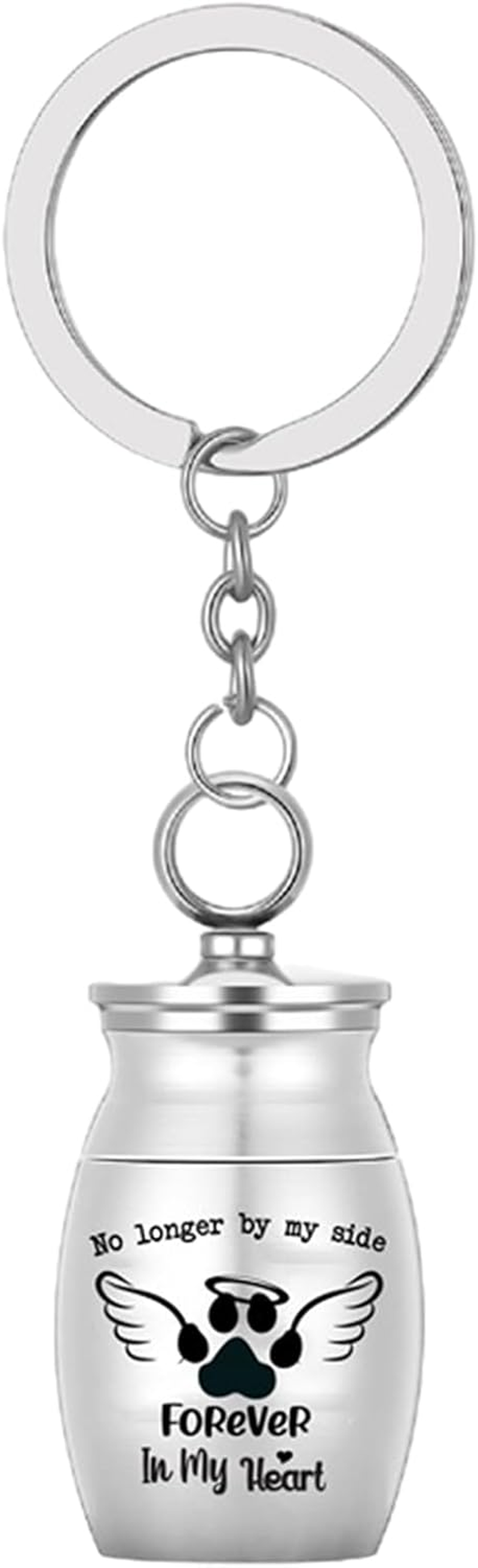 Shurzzesj Dog Ashes Keychain,Pet Urns Keychain Pet Memorial Keychain | Pet Ashes Keepsake, Stainless Steel Portable Pet Urn Key Chain, Pet Cremation Jewelry for Cats Dogs image number 1