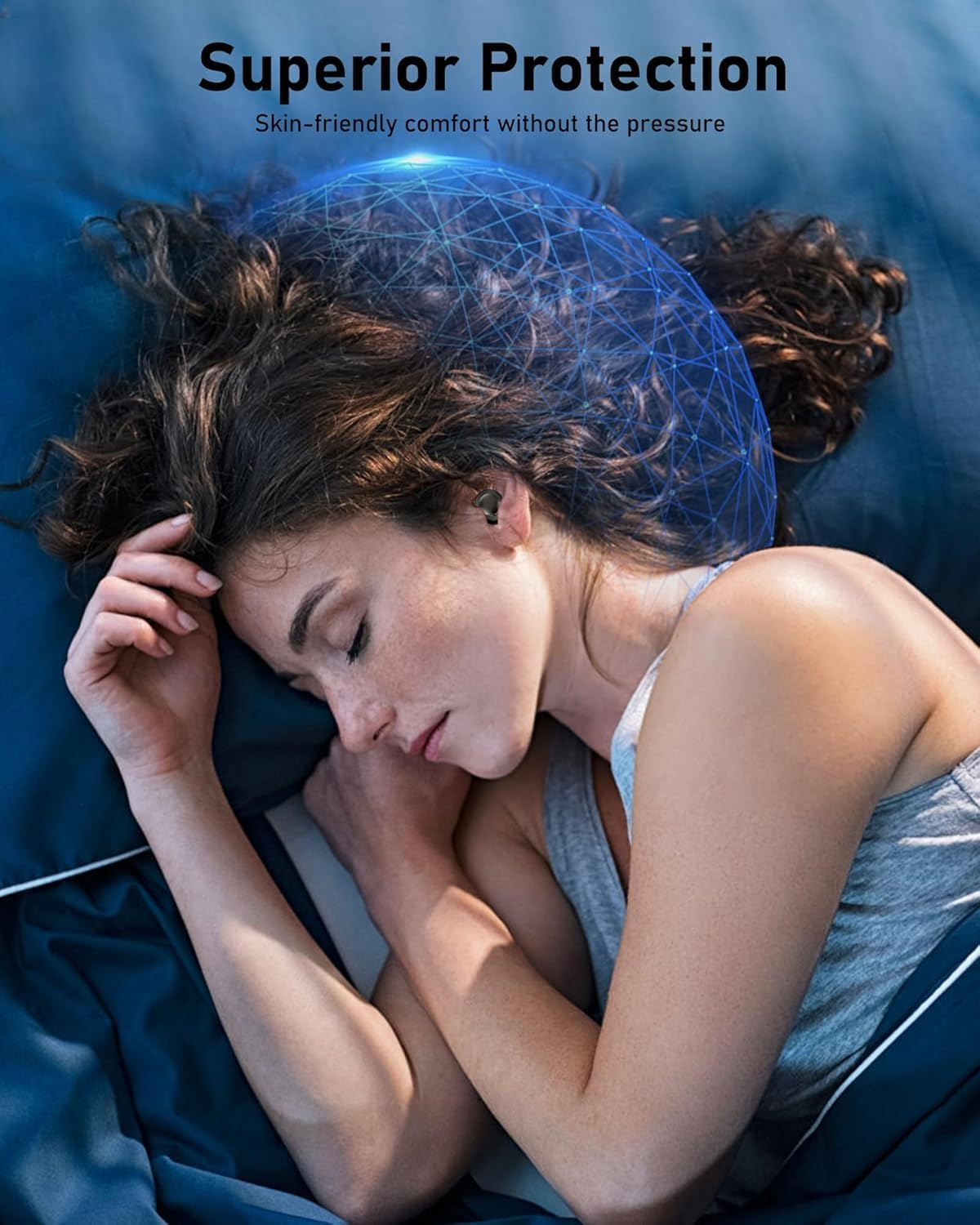 Ear Plugs for Sleeping Noise Cancelling with Double Tips, Noise Reduction Earplugs Silicone Concert Ear Plugs for Snoring, Travel, Concerts, Working, with 8 Eartips in S/M/L/Double Tips (Black, One Size)