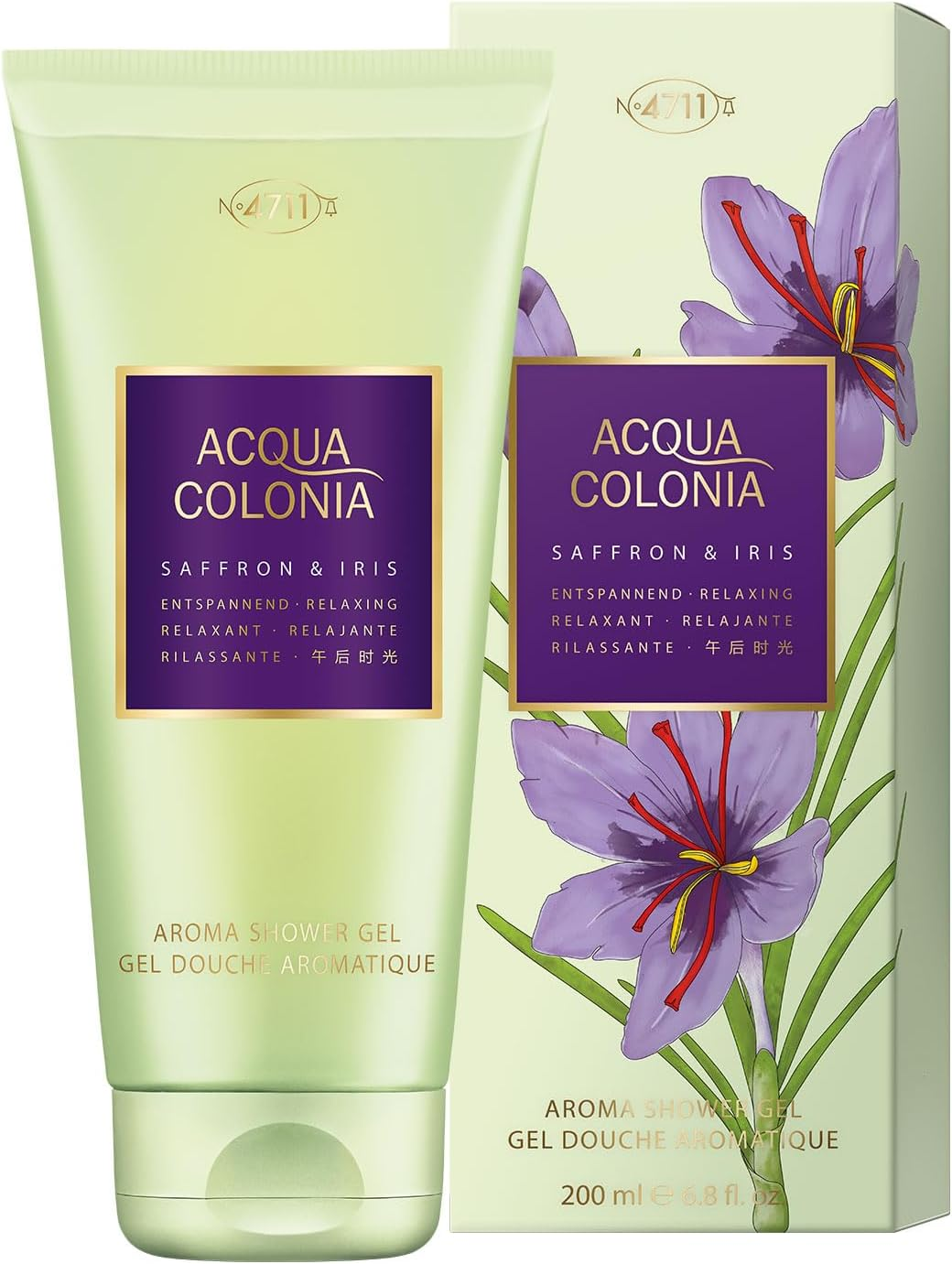 4711 Acqua Colonia Saffron & Iris Aroma Shower Gel 200Ml image number 2