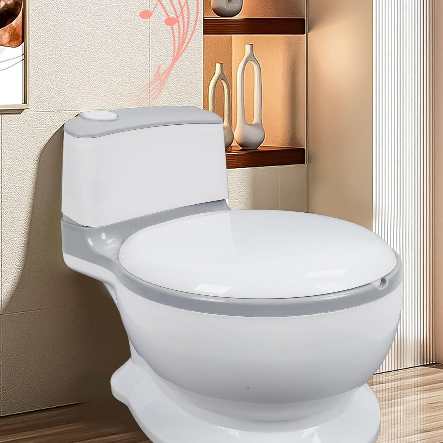 Real Feel Potty, Potty Seats for Toddlers and Kids Toddler Potty Chair Comfortable Seat Ideal Potty Training Toilet (Gray) image number 1