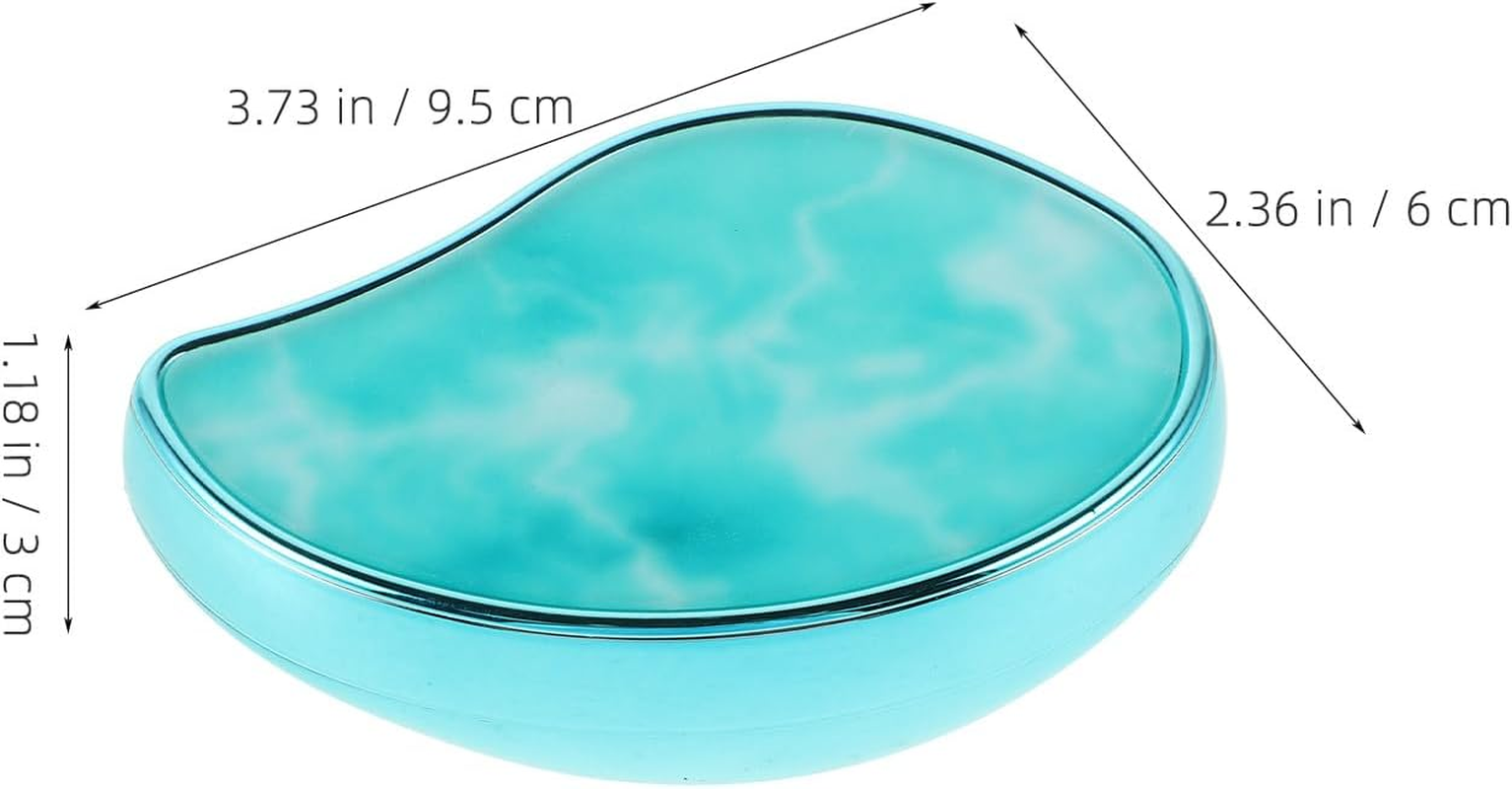 Baluue Women&rsquo;S Hair Remover and Foot File Exfoliation Tool with Nano Glass, Gentle Skin Scraper for Heel Care, Marble Pattern Handheld Hair Removal Device for Home Use, Light Blue image number 4