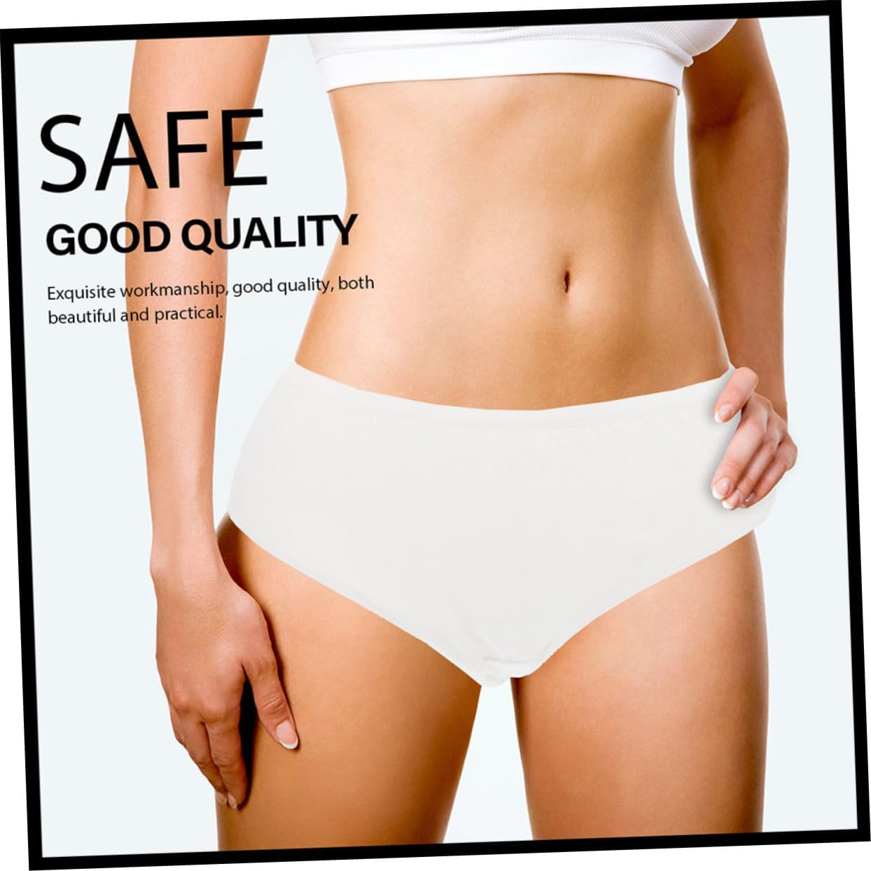 5Pcs Disposable Female Briefs XXXL Cotton Maternity Underwear Lightweight Breathable Postpartum Panties for Travel and Confinement Care White image number 4