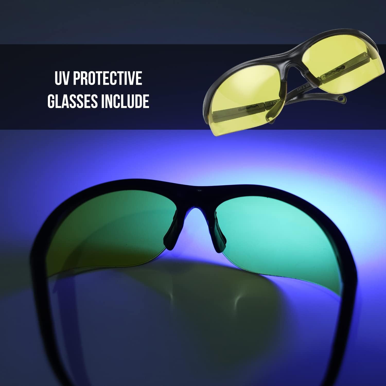 Lichamp AC Leak Detector Kit Automotive, Refrigerant Freon Leak Detector with AC UV Light and Protective Glasses, LB01 image number 6