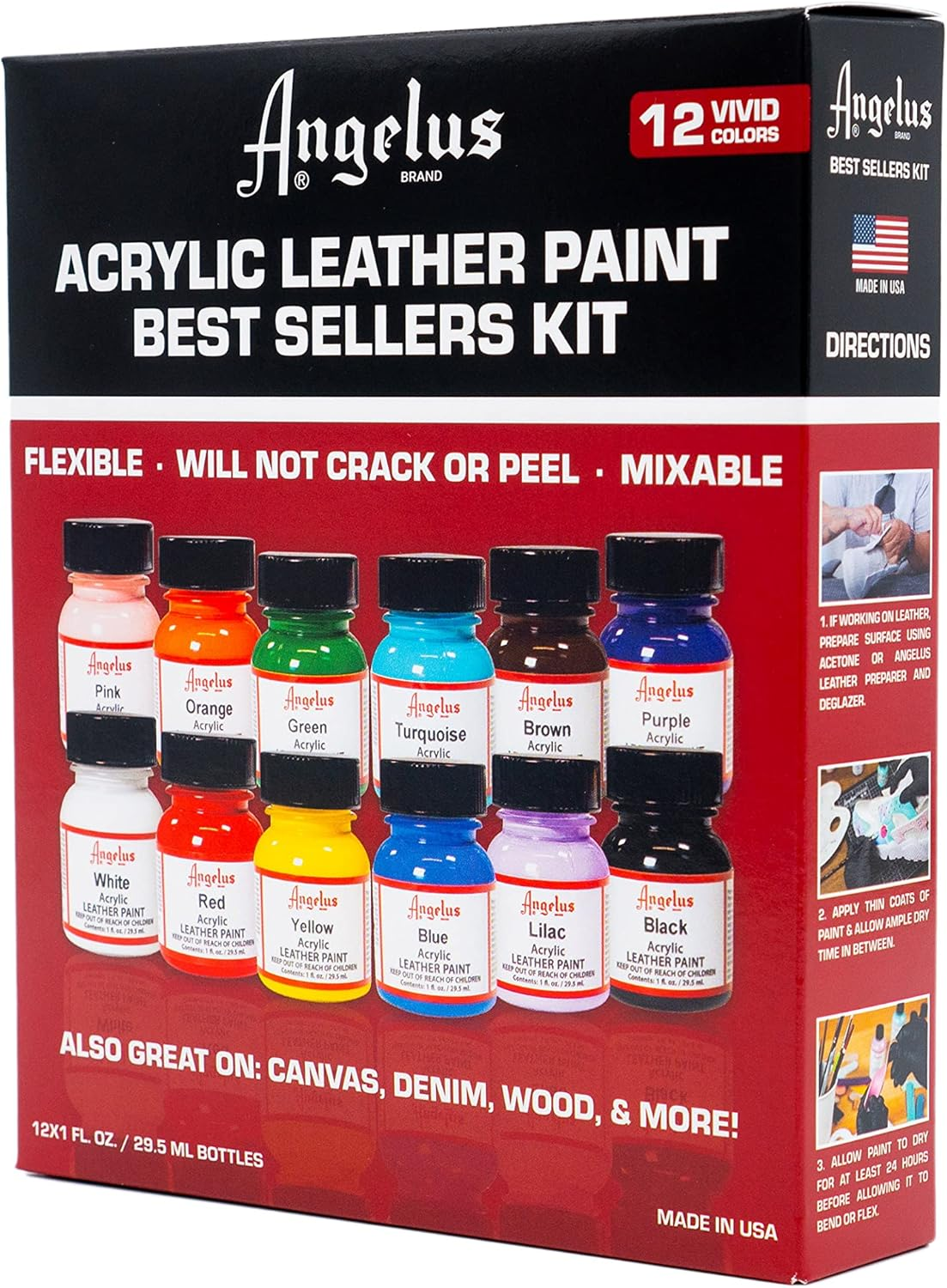 Angelus Acrylic Leather Paint Set, Best Sellers image number 1