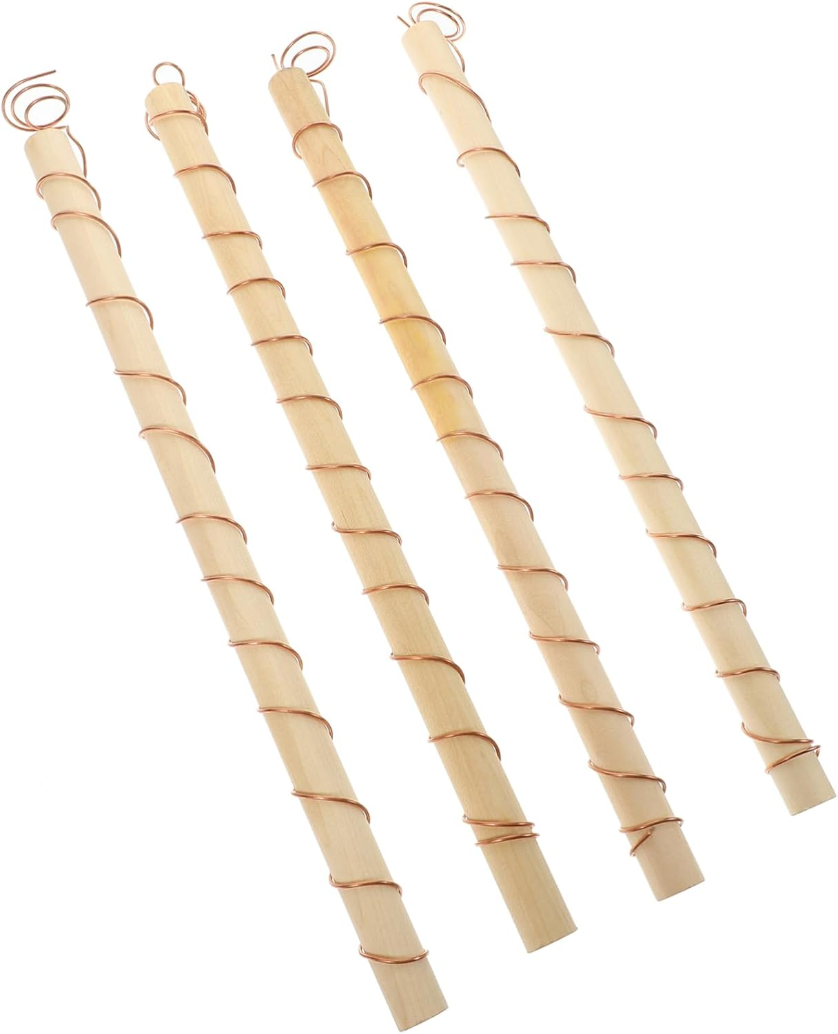 IWOWHERO 4Pcs Gardening Tool Copper Coil Antennas for Plant Stake Vegetable Garden Accessory