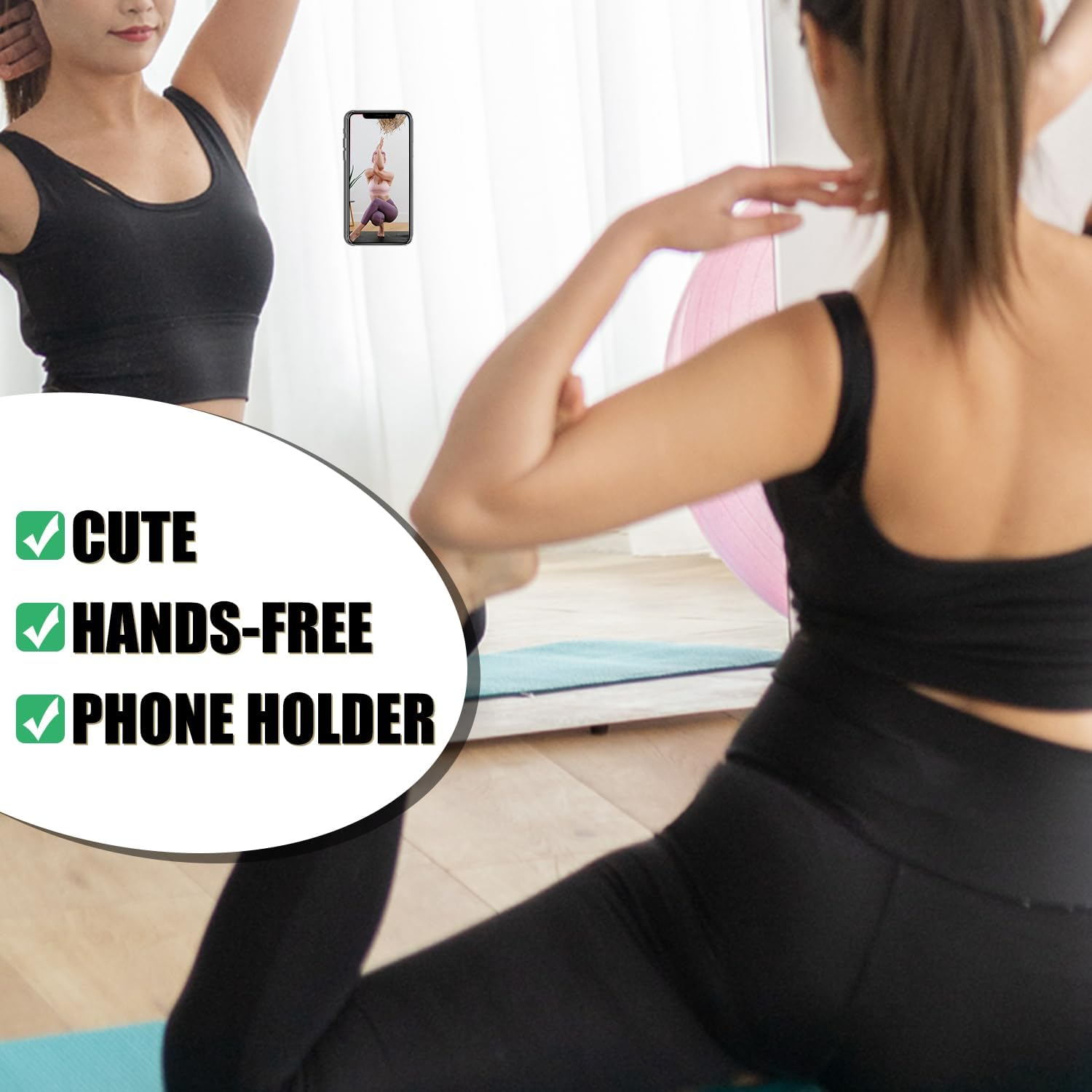 5Pcs Silicone Suction Cup Phone Holders, Multipurpose Phone Suction Mount for Car Phone Mini Suction Cup Mat Suction Phone Case Adhesive for Mobile Power, 24 Suction Cups, Black, 2.17 X 3.15In image number 3