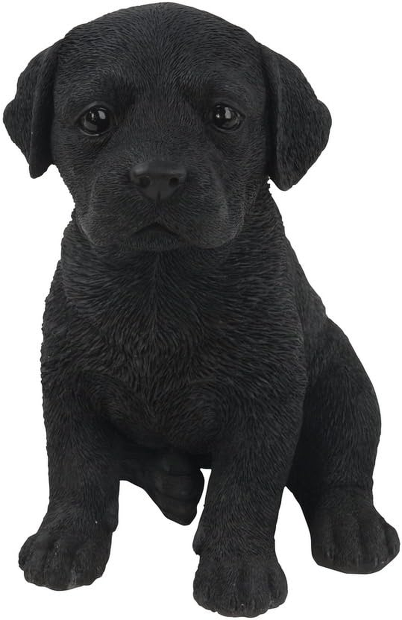 Hi-Line Gift Ltd Labrador Puppy Statue, Black