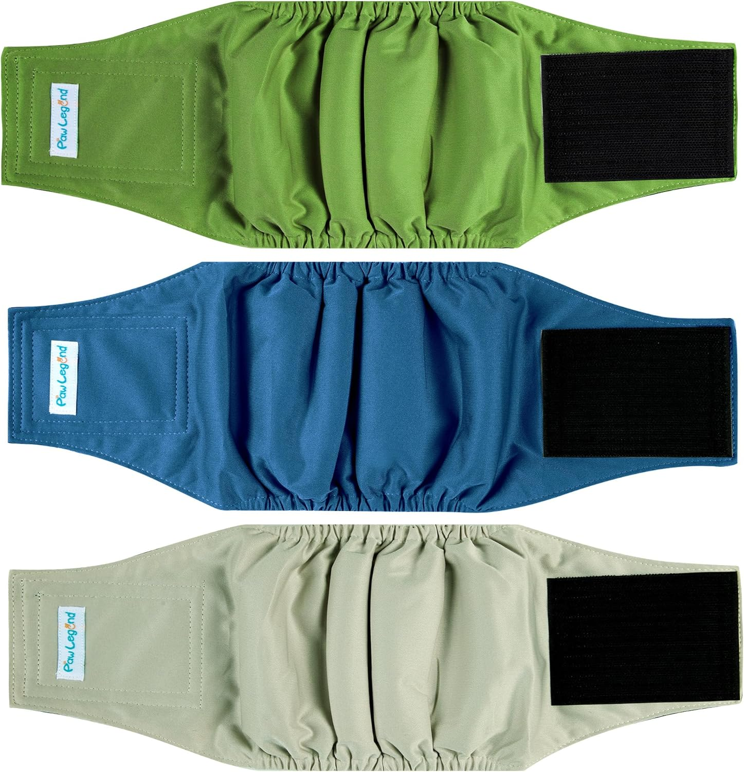 Paw Legend Washable Dog Belly Wrap Diapers for Male Dog (3 Pack,Modern Set,Small,New) image number 6