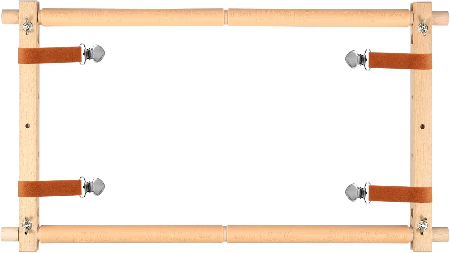 Embroidery Scroll Frame Cross Stitch Tapestry Frame Wood Needlepoint Scroll Frame Embroidery Quilting Frame Stitching Holder Art Craft Tool for Handwork (54.5 X 30.5Cm) image number 6