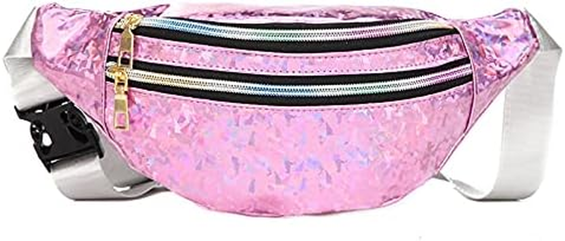 Fanny Pack Fashionable Waist Bag Waterproof Bum Bag with Adjustable Strap for Women Men Sports Running Hiking Jogging (Rose) (Pink)