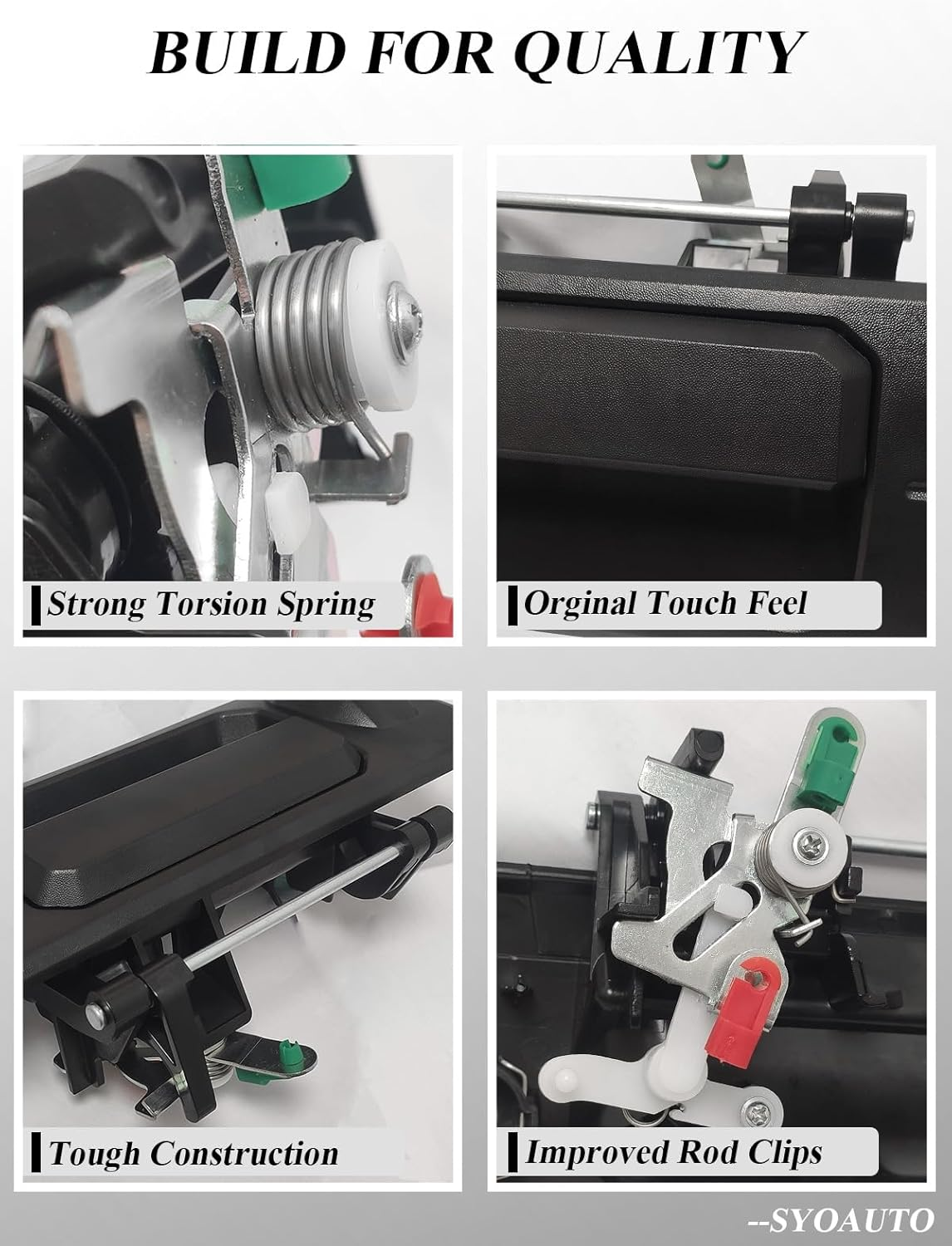 SYOAUTO Tailgate Handle Automotive Replacement Part for 2014-2019 Toyota Tundra and 2016-2020 Toyota Tacoma Liftgate Latch Handle with Rear Camera Hole Replaces# 69090-0C090, 69090-0C091 image number 4