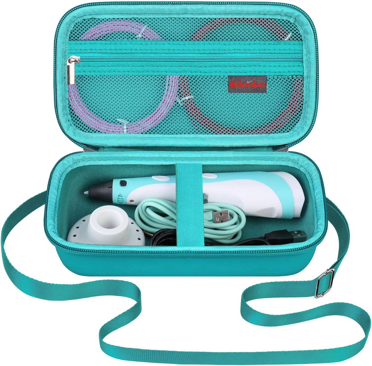 Elonbo Hard Carrying Case for Garmin Xero C1 Pro Chronograph, Garmin Xero C1 Pro Ballistic Precision Chronograph Cover, Range Shooting Chronograph Travel Bag, Pocket Fits Charging, Brown