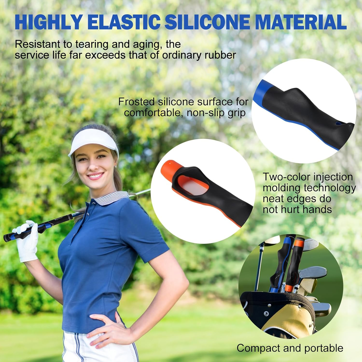 YOSHINE Golf Grip Trainer - Portable Grip Trainer Golf 2Pcs, Golf Training Aid for Beginners, Golf Grip Training Aid to Help Train Correct Hand Position, Suitable for Right-Handed Golfers image number 1