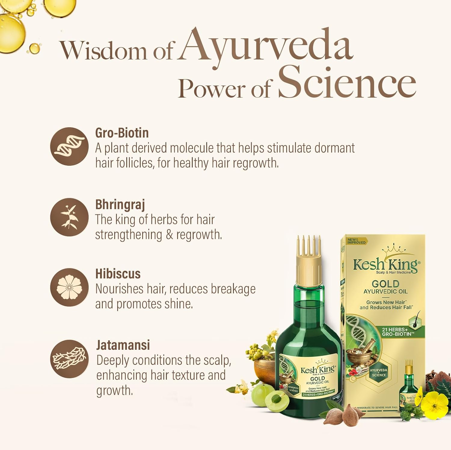 Kesh King Ayurvedic Scalp and Hair Oil, 100Ml image number 2