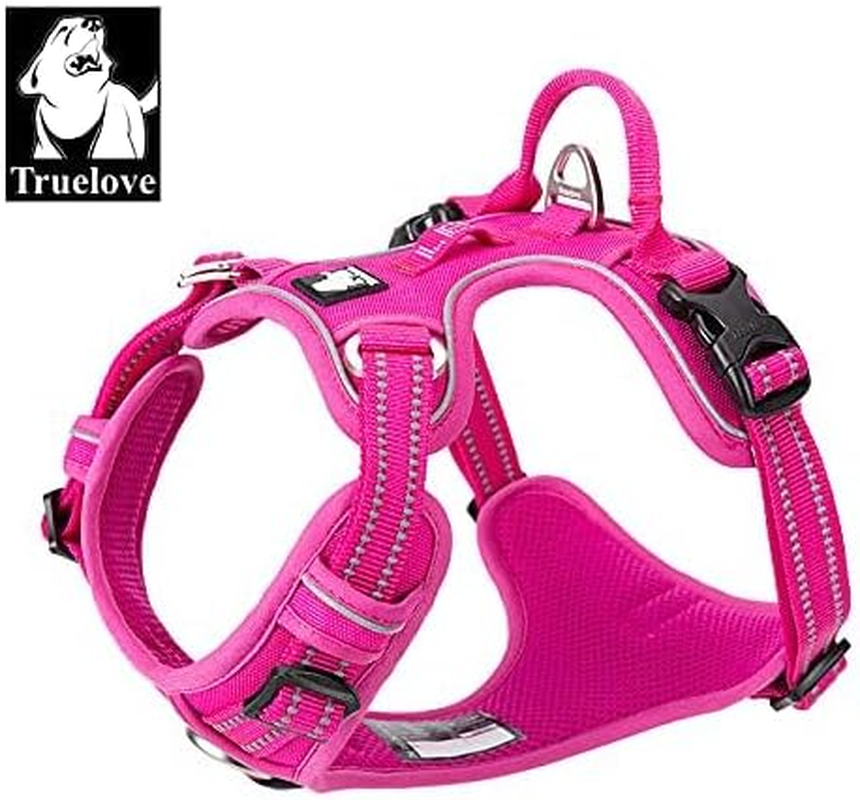 WINHYEPET True Love No-Pull Dog Harness Extra Reflective Pet Harness for Small Medium Dogs Adjustable for Walking Padded Soft Mesh Vest Easy Control TLH56512 image number 6