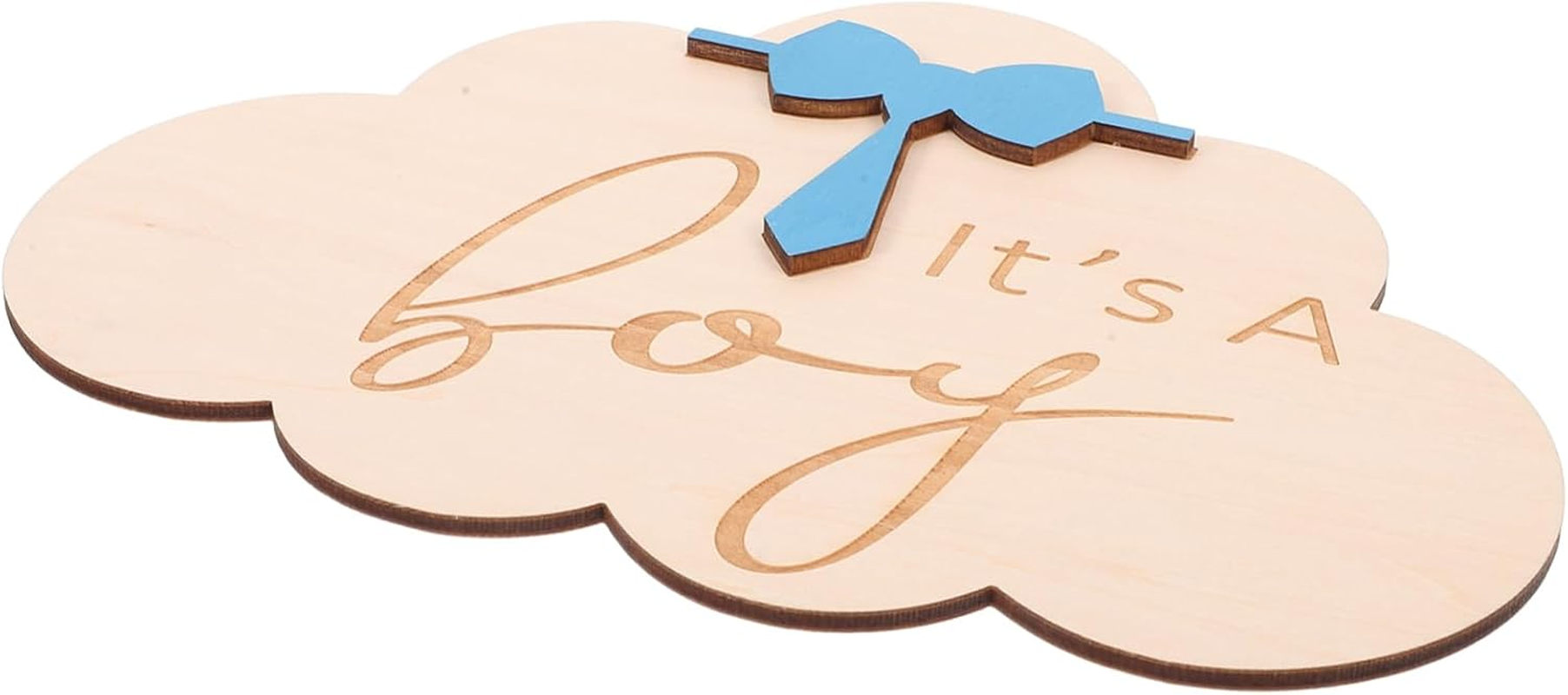 Wooden Birth Announcement Cloud Sign Name Nursery Decoration Newborn Photo Prop Natural Design for Safe Charming Memories image number 4