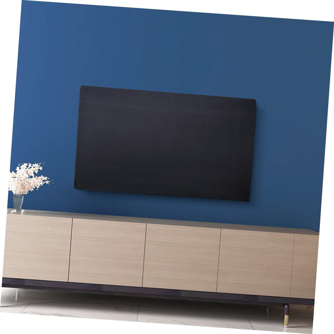 KONTONTY Elastic Fabric Tv Dust Cover Weatherproof Monitor Cover for Tv Outdoor