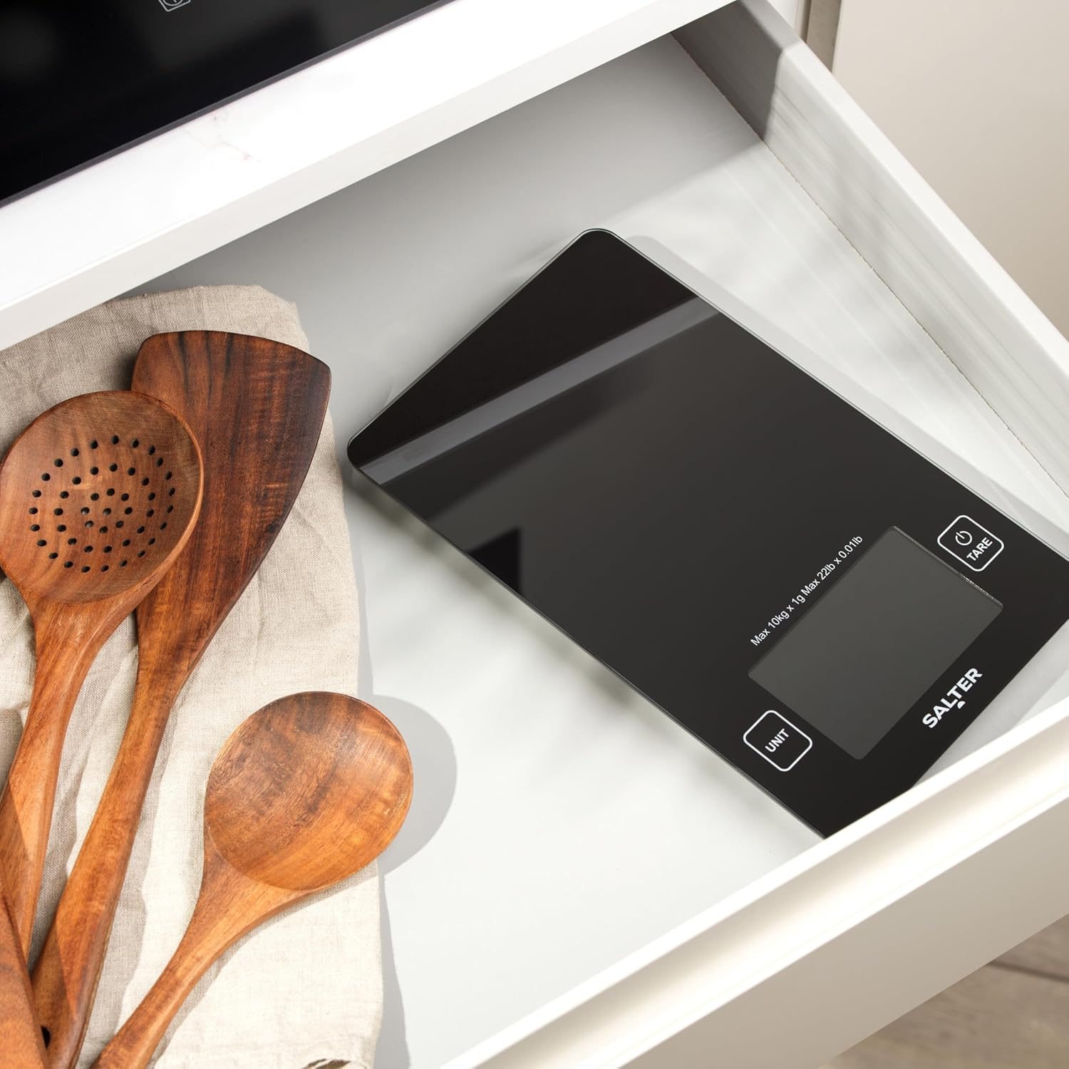 Salter Large Display Kitchen Scale 10Kg Black