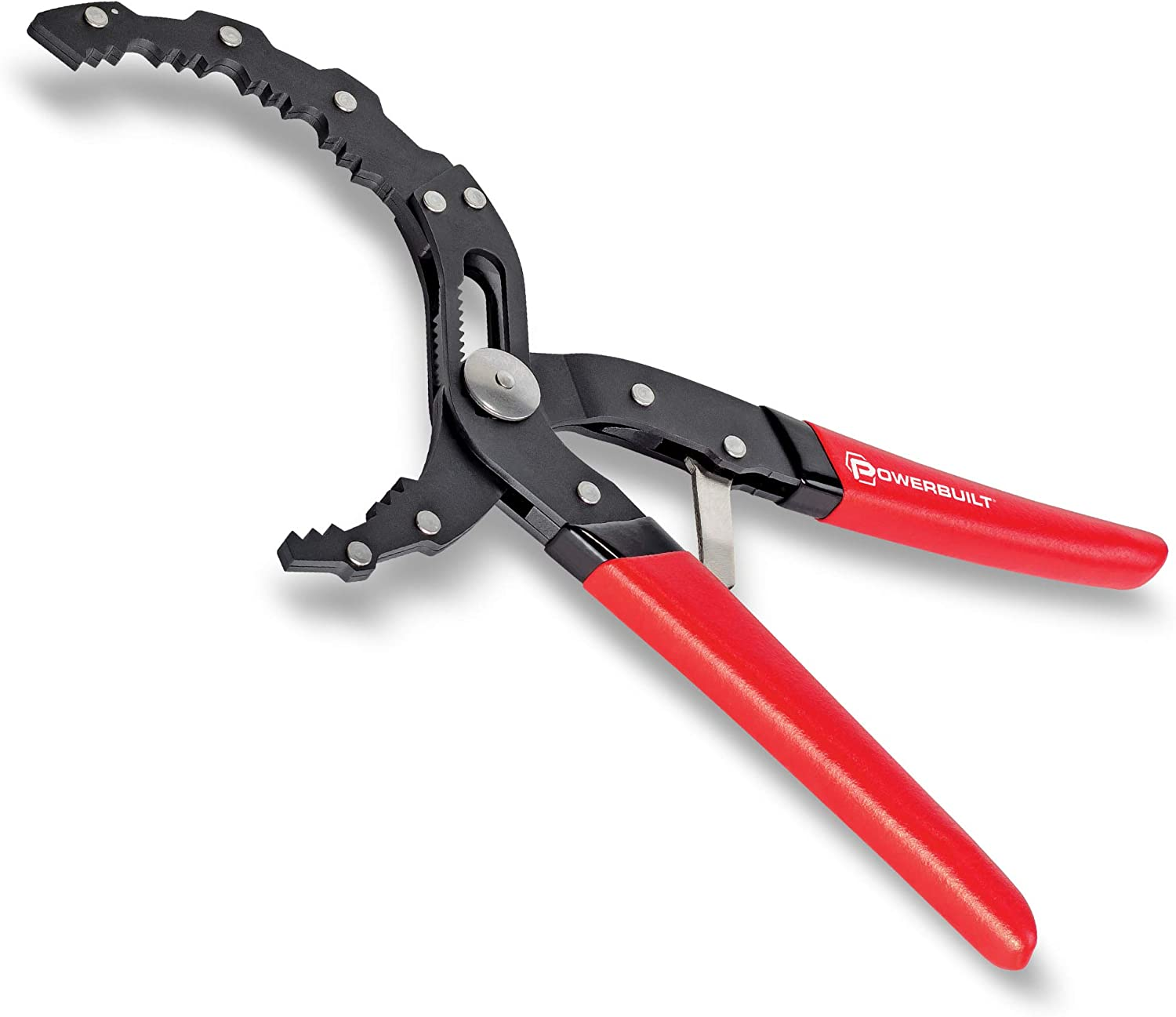 Powerbuilt 942068 Self-Adjusting Oil Filter Pliers, Red image number 3