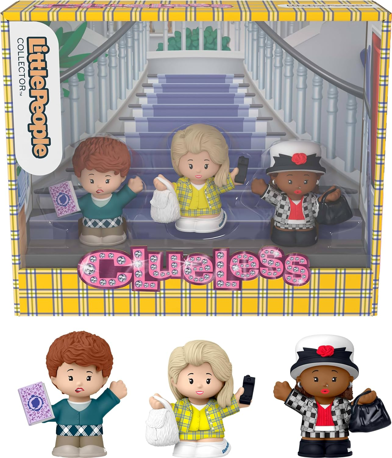 Little People Collector Clueless Movie Special Edition Set for Adults & Fans, 3 Character Figures in a Display Package image number 2