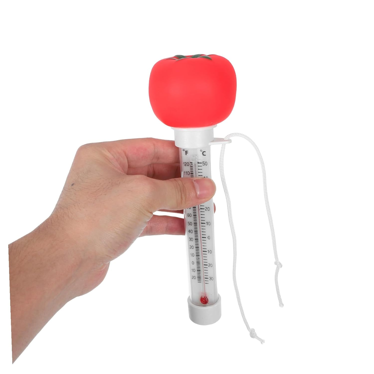 Kisangel Floating Cartoon Pool Thermometer for Hot Tub Temperature Gauge with Easy Read Display Accurate Bath for Swimming Pools Spas Aquariums Tomato Design image number 1