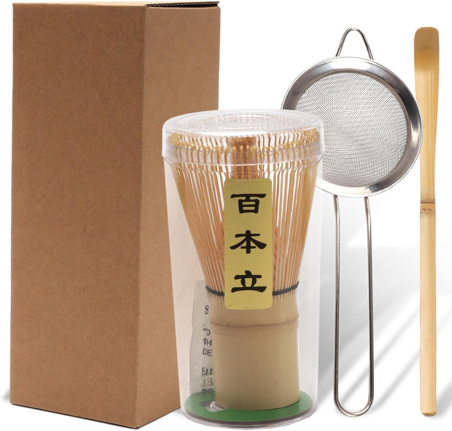3PCS Matcha Tea Whisk Set, Tea Steeper Stirring Matcha Kits, Handmade Matcha Whisk image number 4