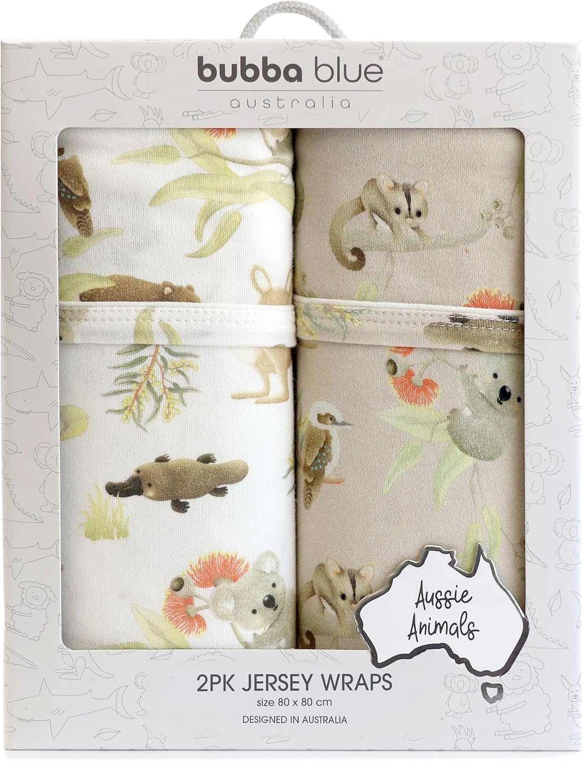 Bubba Blue New Aussie Animal Jersey Wraps (Pack of 2)