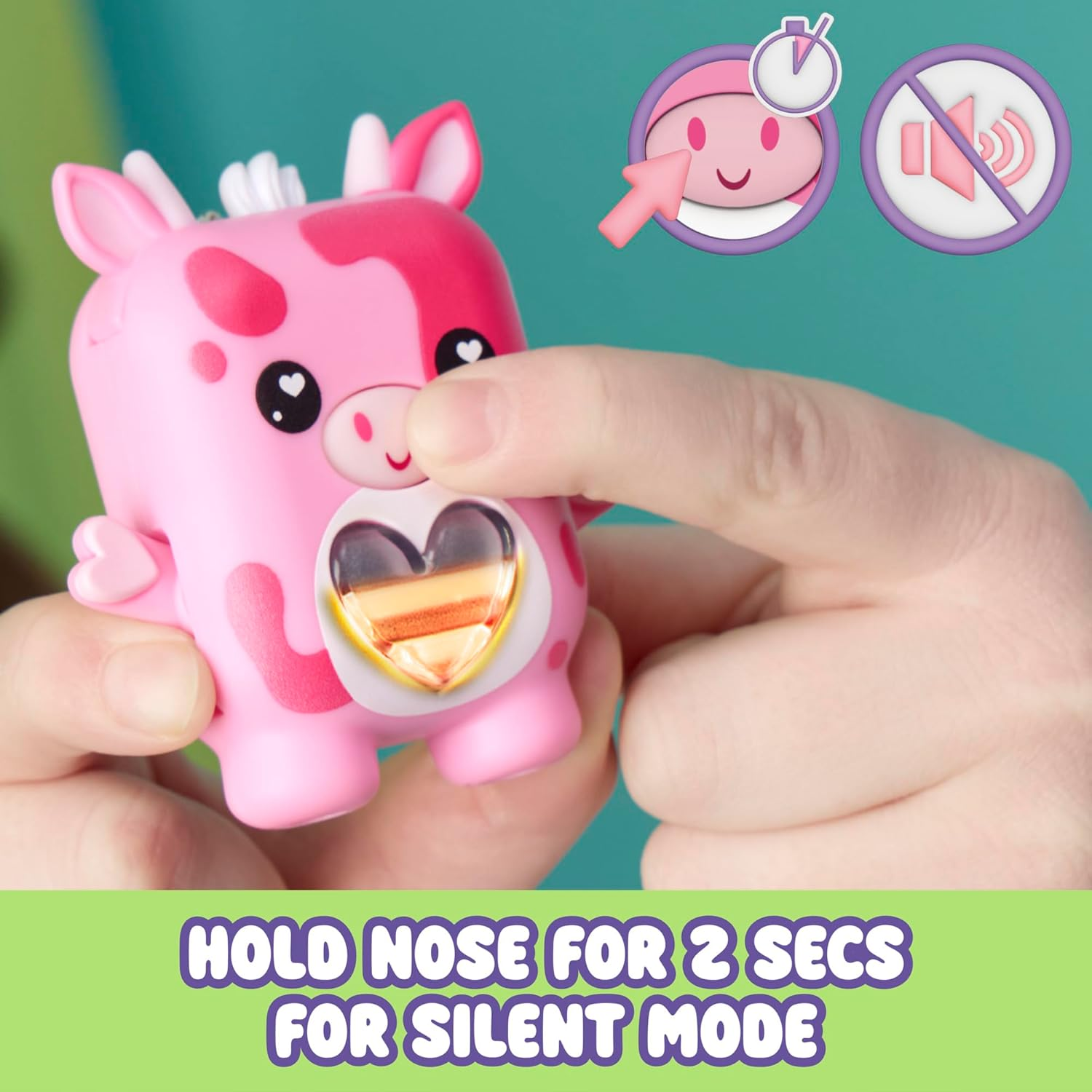 Hasbro Nano-Mals Mootilda the Pink Cow, Electronic Pet Cow Toy, 70+ Responses, Interactive Fidget Toys for Girls & Boys Ages 5+ image number 4