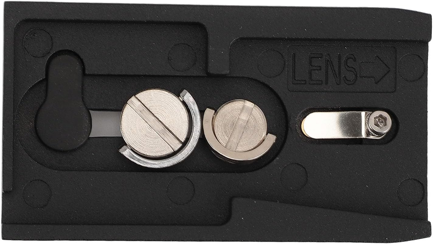 Rapid Connect Quick Release Plate, 1/4In and 3/8In Camera Mounting Plate, for DSLR Camera, Arca Swiss Standard, Universal Fit, with Anti-Slip Rubber Pads with Safety Pin