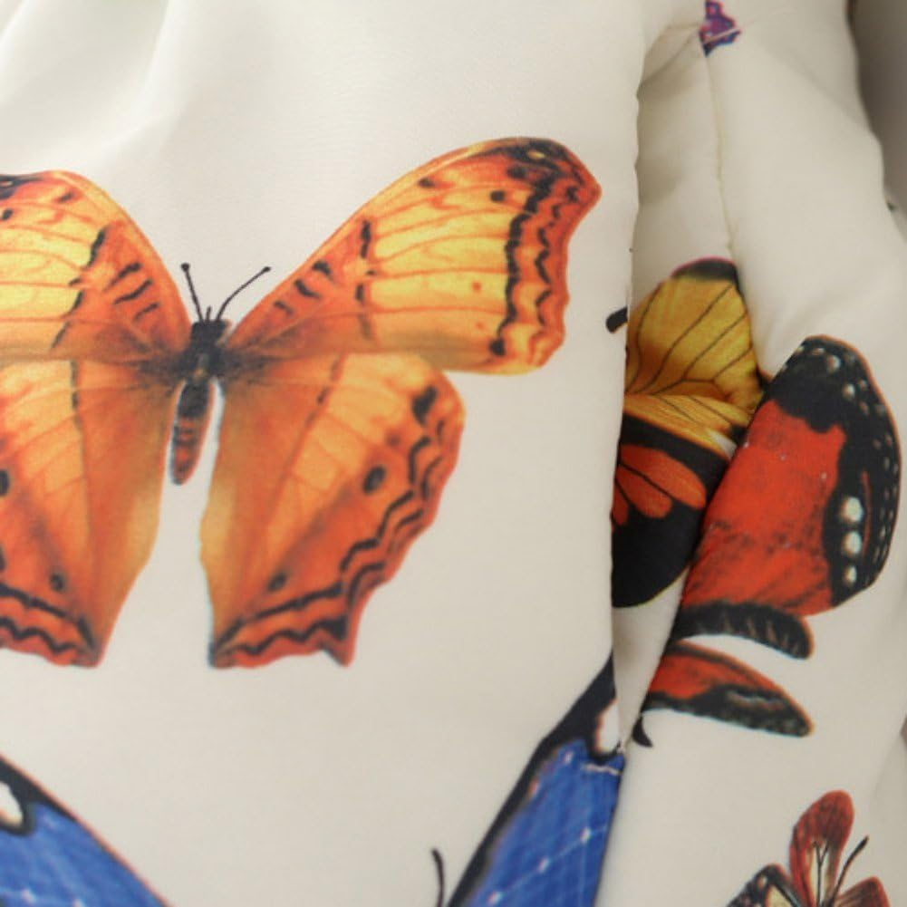 Weixinbuy Baby Girls' Infant Toddler Winter Warm Butterfly Print Hooded Outwear 3-4 Years White image number 6
