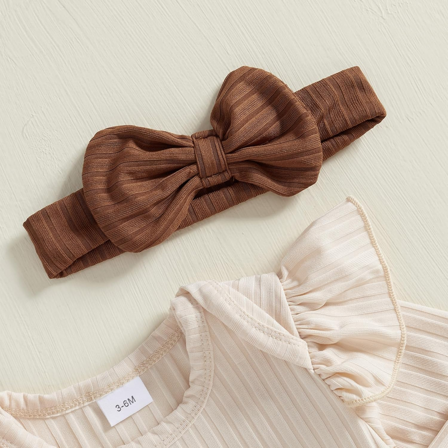 Omkzanbi Western Baby Girl Clothes Cow Print Ruffle Bodysuit Bowknot Jogger Pants Headband Country Cowgirl Coming Home Outfit image number 1