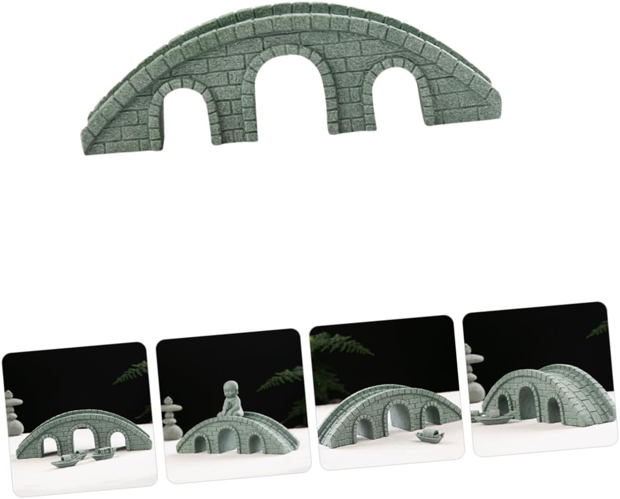 Kisangel DIY Micro Landscape Accessory Miniature Bridge Figurine Garden Bridge Model image number 6