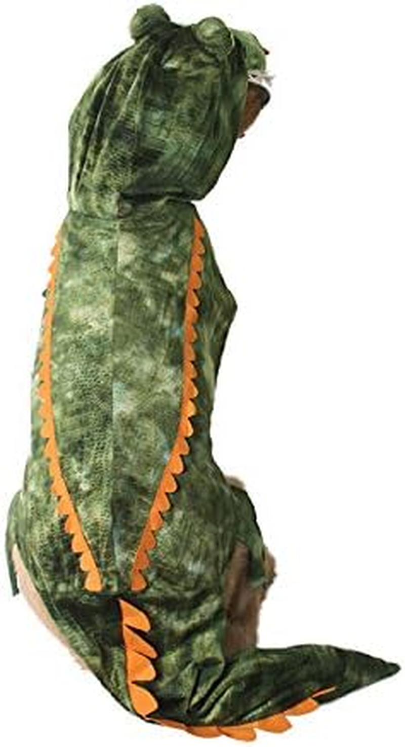 Alligator Dog Costume Halloween Dog Crocodile Costume Hoodie Coats Pets Jumpsuits (Green, L)