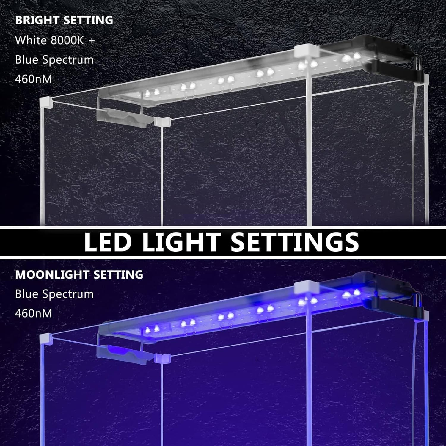 Dynamic Power 2 Set 11W Aquarium Blue White LED Light for Tank 50-70Cm