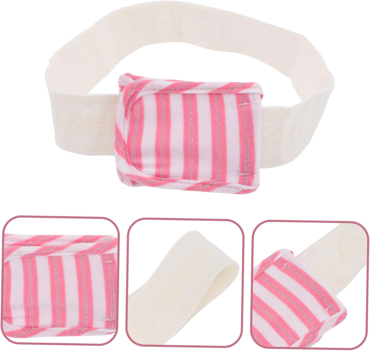 SECFOU 18Pcs Nappy Fastening Belts Diaper Belt Supplies for Shower Gifts Elastic Rubber Band Cotton image number 3