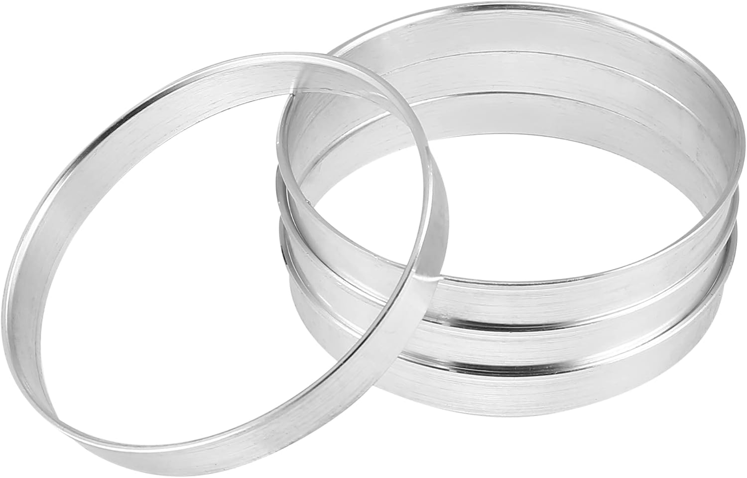 X AUTOHAUX 4Pcs OD 73.1Mm to ID 72.6Mm Aluminum Alloy Car Hub Centric Rings Wheel Bore Center Spacer Silver