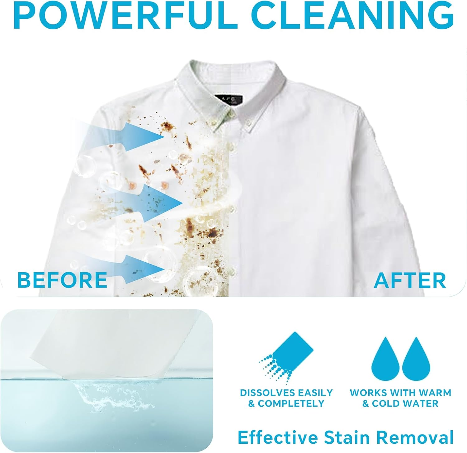 Orientleaf Laundry Detergent Sheets Fragrance Free, Eco-Friendly, Powerful Cleaning, up to 160 Loads, Hypoallergenic Laundry Soap Sheets for Travel and Home Washing image number 1