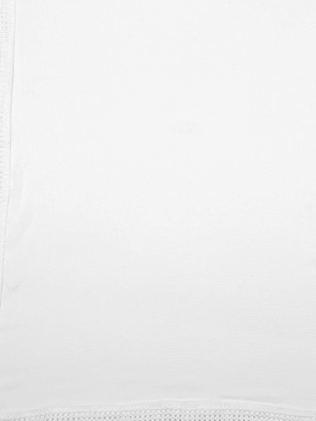 DUPATTA BAZAAR Woman'S Plain Chiffon Dupatta with Border Lace - White image number 5