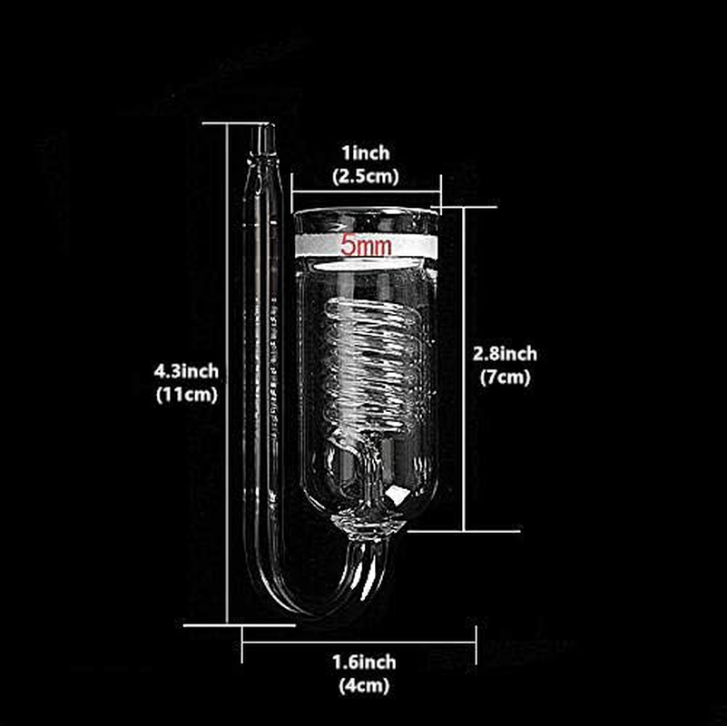 Twister Glass Pollen CO2 Diffuser Spiral Refiner, DIY for Freshwater Planted Aquarium Fish Tank Aquatic Plants image number 6